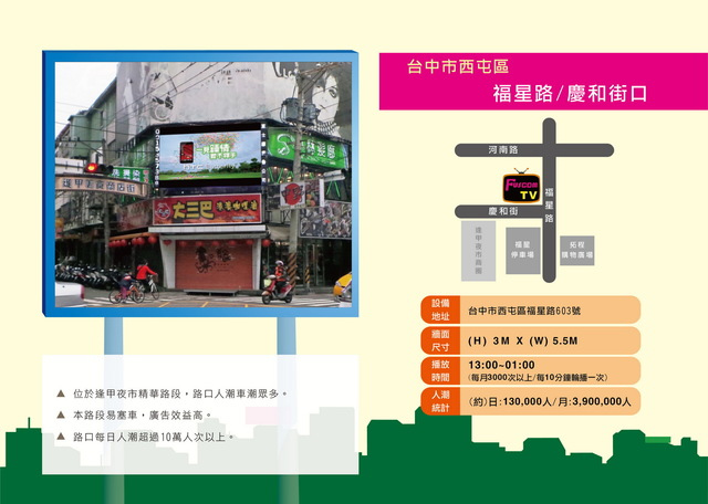 台中市西屯區福星路/慶和街口 逢甲夜市